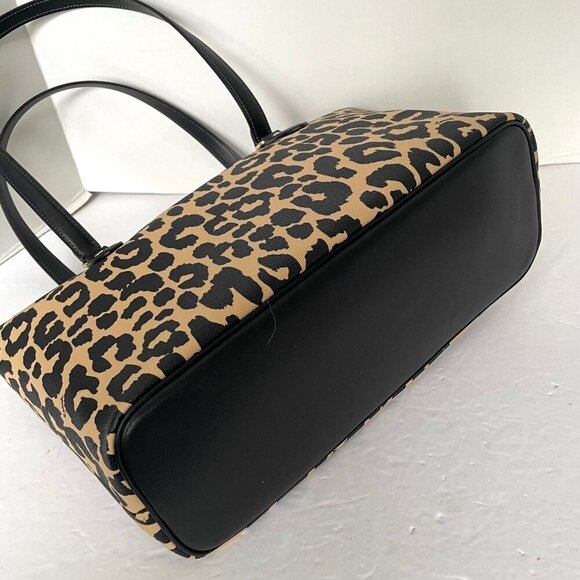 Coach Gallery Leopard Tote Bag CY347 Coated Canvas Shoulder Bag Medium ORIGPKG - Picture 8 of 13